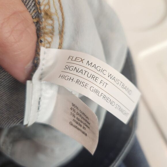 Lane Bryant 28 Women's Plus denim High-rise Girlfriend Straight Jeans - Picture 9 of 9